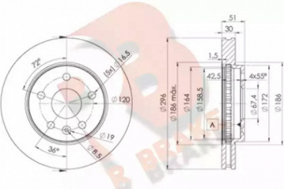 R BRAKE 78rbd24116 -  Тормозной диск